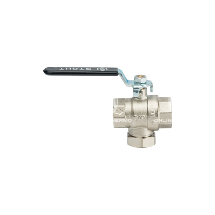 Кран шаровой Stout с фильтром 3/4" 