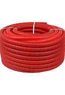 Труба гофрированная Varmega VM58112 ПНД 28 мм, красная (для труб 20 мм), бухта 50 м 