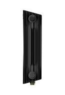 Биметаллический дизайн радиатор Royal Thermo PianoForte VD 300 Noir Sable (черный) VDR80 - 8 секций, нижнее правое подключение, 80мм 