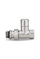 Запорный радиаторный клапан Varmega VMDV04-510404, 1/2" ВР-НР, прямой, матовый никель 