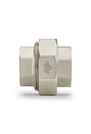 Прямое разъемное соединение Varmega ВР-ВР 1 1/4", VMTF54-N000707, с уплотнением o-ring, никелированное 