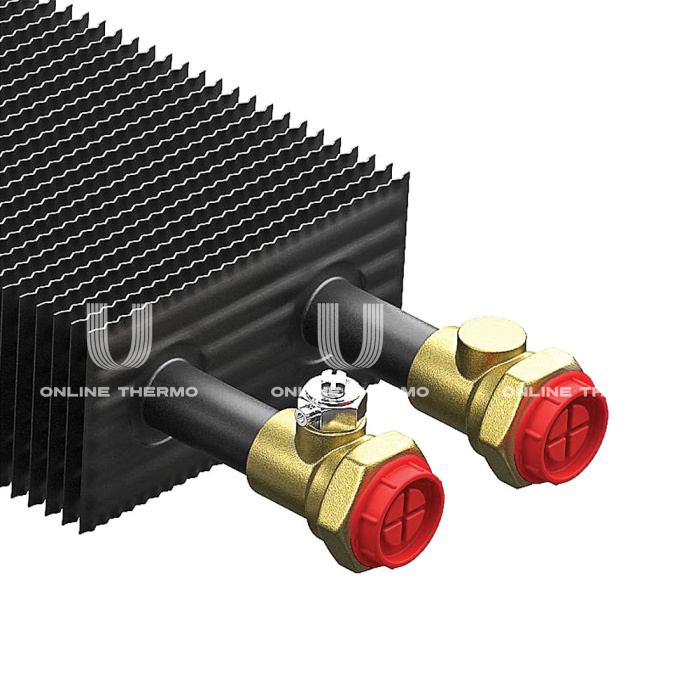 Конвектор внутрипольный Royal Thermo ATRIUM RT-A-75/200/1600-DG-U-BL, с естественной конвекцией, без вентилятора 
