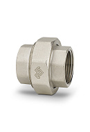 Прямое разъемное соединение Varmega ВР-ВР 1 1/4", VMTF54-N000707, с уплотнением o-ring, никелированное 