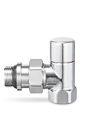 Радиаторный клапан ручной регулировки Varmega VMDV01-410404, 1/2" ВР-НР, угловой, хромированный 