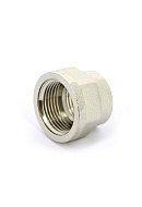 Муфта переходная с внутренней резьбой Tiemme 1500453, ВР 1/2"х3/8", резьбовая никелированная, серия 1550N 