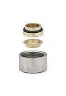 Резьбозажимное соединение (фитинг евроконус) Varmega VMDV30-501515, 3/4"EK для подключения медной трубки 15х1.0 мм, матовый никель 
