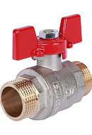 Кран шаровый Rommer RBV-0007-0410220, 3/4" НР-НР, стандартный, ручка-бабочка 