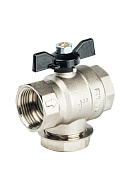 Кран шаровой Stout с фильтром 1" (ручка-бабочка) 