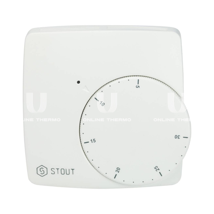 Комнатный термостат (терморегулятор) Stout WFHT-BASIC STE-0002-000004, проводной, электронный, со светодиодом 