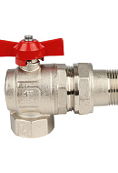 Кран шаровый угловой с разъемным соединением Itap Ideal 2980012 1/2" НР-ВР, 298, полнопроходной, ручка-бабочка 