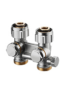 Узел нижнего подключения Oventrop 1015943, 3/4" НГ-НР, Multiflex F, прямой 