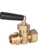 Кран запорный трехходовой Stout SMN-0010-000215 1/2" ВР-НР, для манометра 