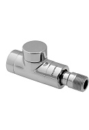Запорный радиаторный клапан (вентиль) ручной регулировки Oventrop 1167052, DN15, 1/2" ВР-НР, Combi E, прямой, хромированный 