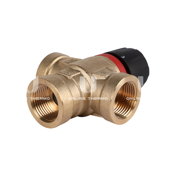 Термостатический смесительный клапан Rommer RVM-0111-164320 ВР 3/4", Kvs 1.6, PN5, 20-43°C 