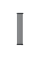 Стальной трубчатый радиатор Zehnder Charleston 2180/08 V001 RAL 9017 matt 1/2", нижний, черный матовый, с креплением 