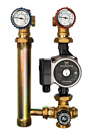 Насосная группа Stout SDG-0002-002502 DN 25 (1") с термосмесителем и насосом Grundfos UPSO 25-65 