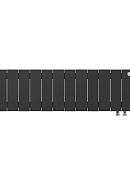 Биметаллический дизайн радиатор Royal Thermo PianoForte VD 200 Noir Sable (черный) VDR80 - 12 секций, нижнее правое подключение, 80мм 