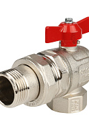 Кран шаровый угловой с разъемным соединением Itap Ideal 2980012 1/2" НР-ВР, 298, полнопроходной, ручка-бабочка 