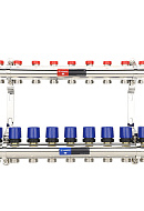 Коллекторная группа для отопления Varmega VM15809 ВР 1", на 9 контуров 3/4" EK, латунь 