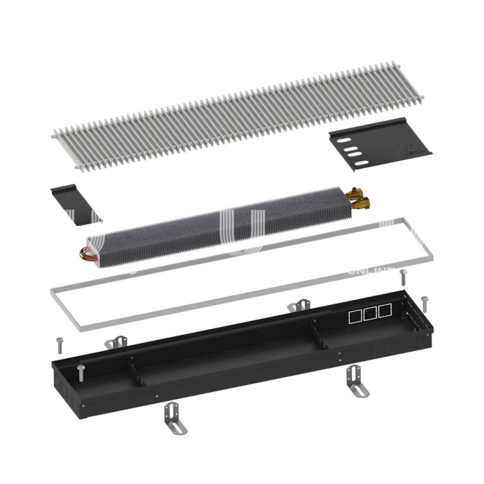 Конвектор внутрипольный Itermic ITTL.070.160.2200 (488 Вт), с естественной конвекцией 