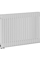 Стальной трубчатый радиатор Rifar Tubog 3057/18 RAL 9016 3/4", нижний, белый, в комплекте термостатический клапан 