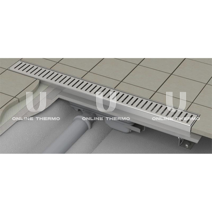 Решетка для душевого лотка AlcaPlast PURE-300M, нержавеющая сталь, матовая, 300 мм 