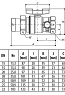 Кран шаровый с разъемным соединением Giacomini R919X009 1 1/4" ВР-НР, полнопроходной, ручка-бабочка 