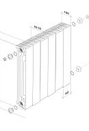 Биметаллический дизайн радиатор Royal Thermo PianoForte 500 Bianco Traffico (белый) - 8 секций, боковое подключение 