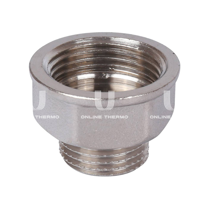 Переходник с внутренней и наружной резьбой Stout ВН никелированный 1/2"×3/8" 