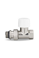Термостатический клапан (терморегулятор) Varmega VMDV06-510404, 1/2" ВР-НР, прямой, матовый никель 