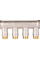 Коллектор Stout с шаровыми кранами SMB 6211 3/4", 4 отвода 1/2" (синие ручки) 