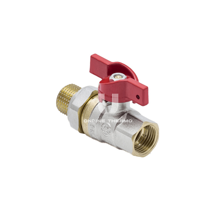 Кран шаровый Aquasfera Euro 1007-02, ВР-НР 3/4", полнопроходной, ручка-бабочка 
