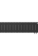 Биметаллический дизайн радиатор Royal Thermo PianoForte VD 200 Noir Sable (черный) VDR80 - 14 секций, нижнее правое подключение, 80мм 