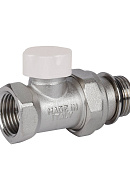 Запорный радиаторный клапан (вентиль) ручной регулировки Stout SVL-1156-100015, 1/2" ВР-НР, прямой, с уплотнением 