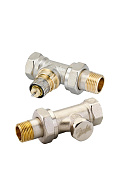 *Комплект Royal Thermo Danfoss RTE 07.0013 (НС-1281642) из термостатического и запорного клапана, DN15 1/2" ВР-НР, прямой, с преднастройкой 