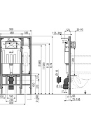 Cистема инсталляции для сухой установки Alcaplast AM101/1300H Sadromodul, для людей с ограниченными возможностями 