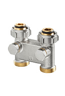 Узел нижнего подключения Oventrop 1016362, 3/4"х3/4"ЕК НГ-НР, прямой, с подключением ЕК 