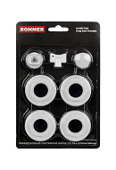 *Присоединительный монтажный набор Rommer F011-1/2 1/2", 7 в 1, белый, без кронштейнов 