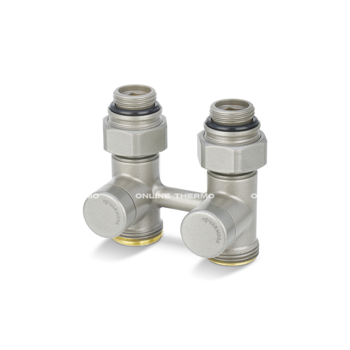 Узел нижнего подключения Varmega VMDV21-300415, 1/2"×3/4"EK НР, прямой, серый 