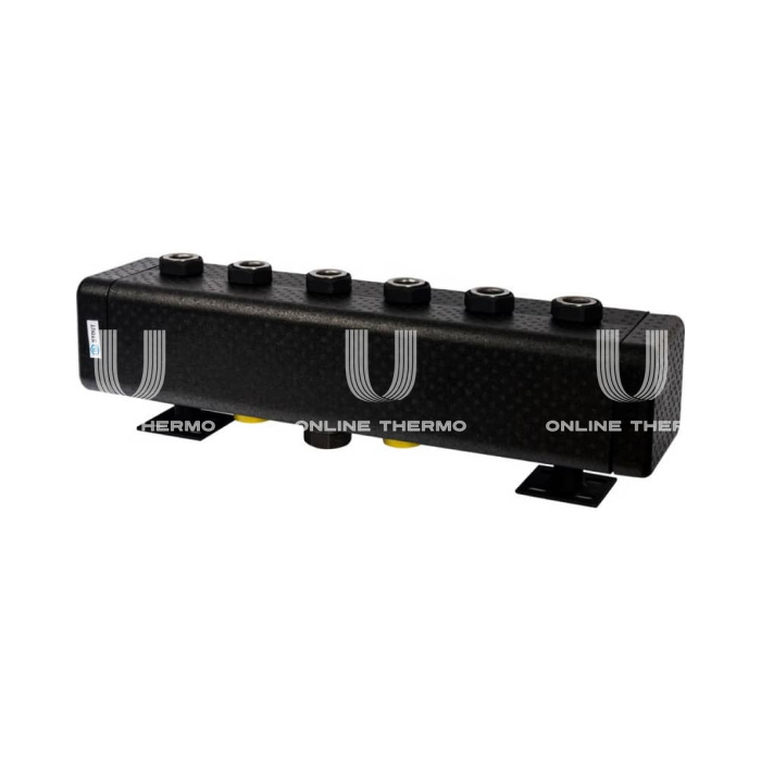 Модульный распределительный коллектор Stout SDG-0016-005003 DN32, до 150 кВт, конструкционная сталь, с термоизоляцией 
