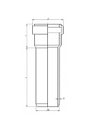 Труба канализационная PP-MD (полипропилен минерализированный) Ostendorf KG2000 KG2000EM 770740 SN10 D250 мм, 1 м 