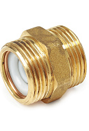 Ниппель равносторонний Giacomini R189VY004, 3/4", с обратным клапаном 