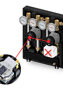 Насосно-смесительный модуль Meibes Kombimix UK_MK M26102.4OSRU, 2 смесительных контура без привода, с насосом Wilo PARA SC 7.0 180, подача справа 