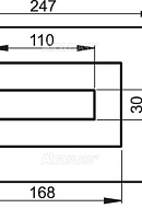 Кнопка смыва AlcaPlast M478, черная матовая 