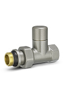 Радиаторный клапан ручной регулировки Varmega VMDV02-310404, 1/2" ВР-НР, прямой, серый 