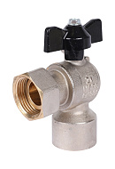 Кран шаровый угловой с накидной гайкой Stout SVB-1010-000020 3/4"x3/4" ВР-НГ, ручка-бабочка 