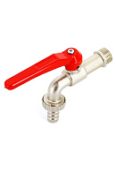 Кран шаровый водоразборный со штуцером Uni-Fitt 106L2000, 1/2" НР-штуцер, ручка-рычаг 