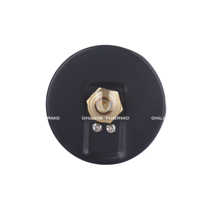 Термоманометр аксиальный Rommer RIM-0005-800615, диаметр 80 мм, 6 бар, 1/2", 120°С, с запорным клапаном 