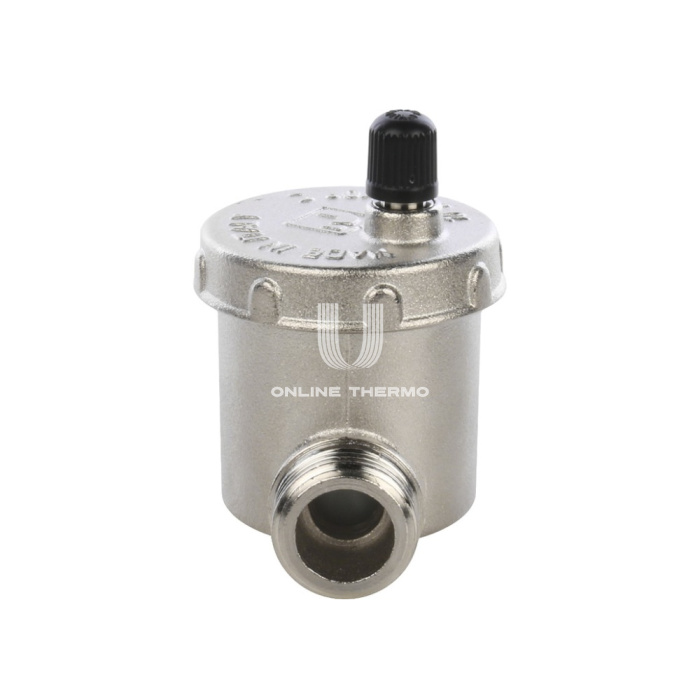 Автоматический воздухоотводчик Stout SVS-0013-000015 1/2", угловой, вертикальный выпуск, никелированный 