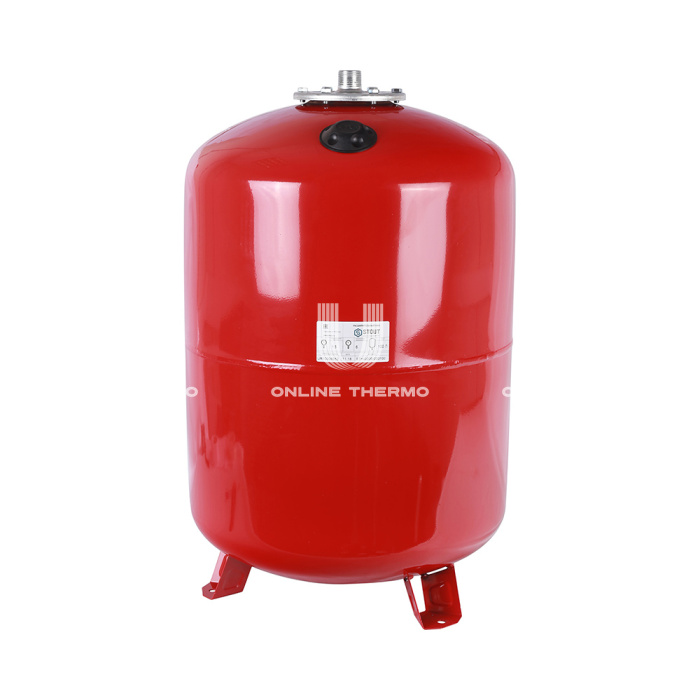 Расширительный бак для отопления Stout STH-0005-000100, 100 л, красный вертикальный, на ножках 